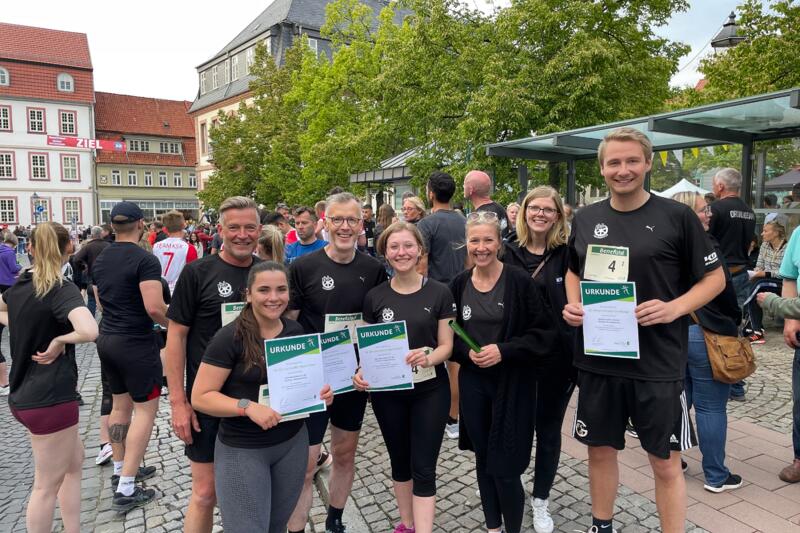 Das Projektteam des Deutschen Wandertags 2024 beim Benefizlauf in Heilbad Heiligenstadt ©Vincent Hamann